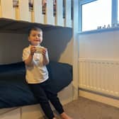 The leaking boiler was located in the garage below Kris's son's bedroom.