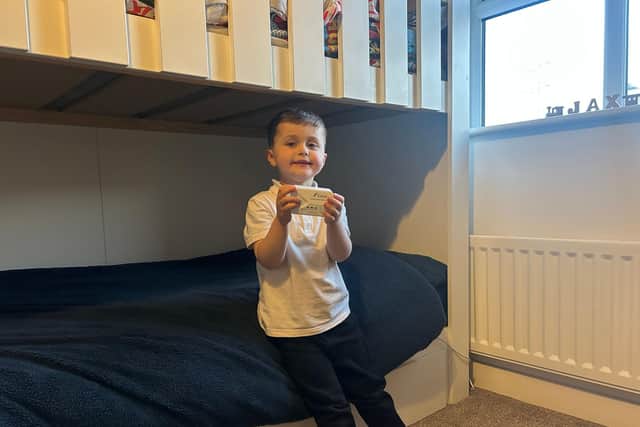 The leaking boiler was located in the garage below Kris's son's bedroom.