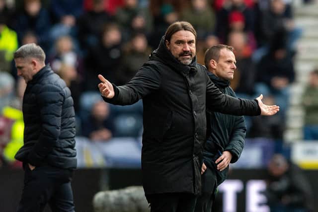 STRONG WARNING: On the chances of how the table could look if Leeds United don't win at West Brom, Whites boss Daniel Farke pictured during Boxing Day's 2-1 defeat at Preston North End. Picture by Bruce Rollinson.