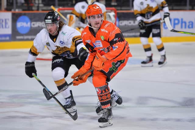 BAD TIMING: Like former Leeds Knights' team-mate Kieran Brown, Sheffield Steelers' forward Brandon Whistle saw his hopes of playing for GB at the World Championships in Nottingham dashed by an injury blow. Picture courtesy of Dean Woolley