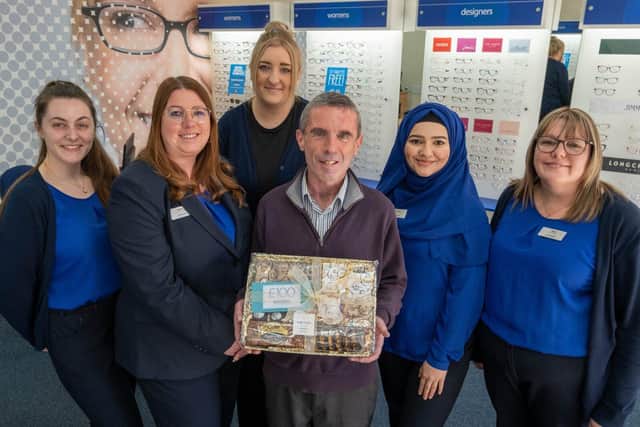 Scrivens Rotherham team with Community Hero, Stephen Bradford