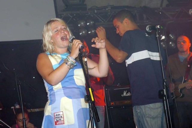 Across The Tracks festival in Leeds city centre. Pictured, singer Milly performs with First World Record Allstars in Under The Arches in July, 2006.