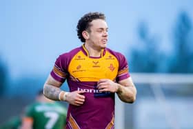 On-loan Huddersfield Giants winger Elliot Wallis scored for Leeds Rhinos reserves in their big win at Wihgan Warriors. Picture by Allan McKenzie/SWpix.com.