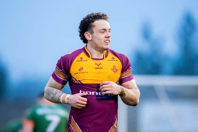 On-loan Huddersfield Giants winger Elliot Wallis scored for Leeds Rhinos reserves in their big win at Wihgan Warriors. Picture by Allan McKenzie/SWpix.com.