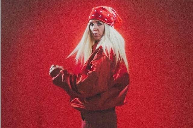 Ines Rae performing at a charity concert for The British Heart Foundation in the Kirkstall Road Leeds store 19 June 2025