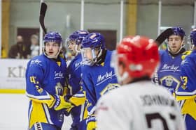 GAME ON: Leeds Knights go into the NIHL National play-off finals weekend as favourites to retain their crown. Picture: Jacob Lowe/Knights Media.