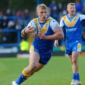 Mikolaj Oledzki on the attack for Leeds Rhinos in Cameron Smith's testimonial game against Bradford Bulls last month. Picture by Steve Riding.