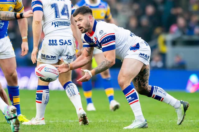 Liam Hood helped Wakefield Trinity to victory at his former club Leeds Rhinos in Super League round one. Picture by Allan McKenzie/SWpix.com.