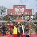 Support - Thornbridge Hall owner, Emma Harrison, and The Metal Store's marketing director, Dan Lax
