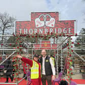 Support - Thornbridge Hall owner, Emma Harrison, and The Metal Store's marketing director, Dan Lax