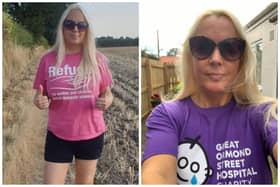 Shany Hagan, 54, plans to run and walk over 550 miles for two charities of her choice – with the support of some big name celebrities.
