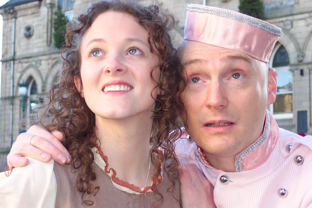 Ian White and Angela Billington who were starring in Cinderella at Yeadon Town Hall in December 2003.