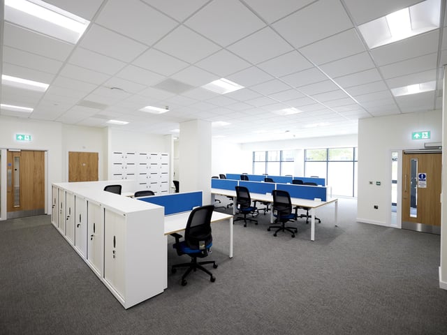 Staff offices at the new coroner's court at Mulberry House, Merchant Gate, Wakefield.