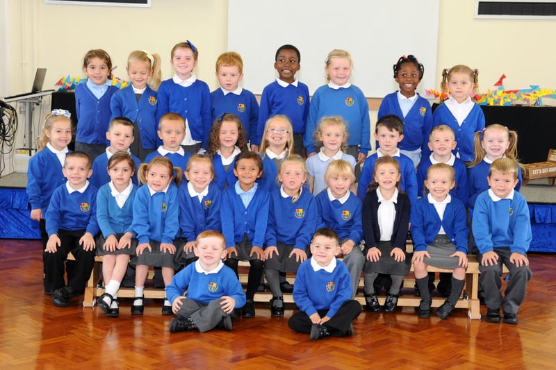 Mrs Howe's reception class at St Oswald's RC Primary School in 2014. Does this bring back great memories?