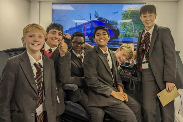 Students in the state-of the-art Hull Trains simulator