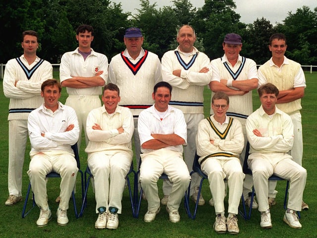 Sicklinghall CC, who played in Division One of the Wetherby League, pictured in June 1997. Back row, from left, are Philip Wood, Andy Wood, Andy Goddard (captain), Lindsey Pearson, Ian Giddings and John Barlow. Front row, from left, are Martin Wood, Steve Fisher, Tim Quirk, Jimmy Nichols and John Sowter.