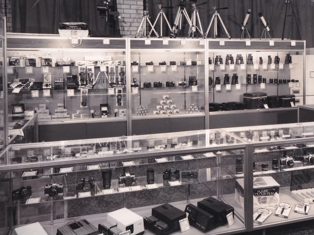 The huge range of photographic equipment available to buy.