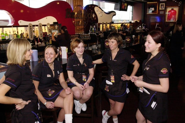 Waitresses pictured at the opening.  They are Melissa Cohler, Naomi Buchon, Courtney Stefanek, Louise Campbell and Mira Smith.