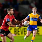 Chris Atkin in action for Salford Red Devils against Leeds Rhinos three weeks ago. Picture by Olly Hassell/SWpix.com.