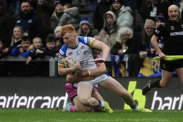 Luis Roberts has impressed on Leeds Rhinos' right-wing this year. Picture by Steve Riding.