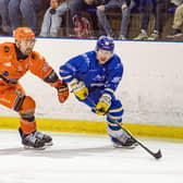 MISSING IN ACTION: Leeds Knights' captain and top points-scorer Kieran Brown is suspended for the opening weekend of NIHL National play-offs. Picture: Tony Johnson.