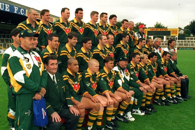 Australia's 1995 World Cup squad pose form a team picture at Headingley. Picture by Gary Longbottom.