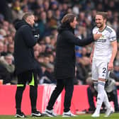 EXCHANGING PLEASANTRIES - Leeds United defender Luke Ayling had a number of conversations with Brentford staff and players on the bench during the firs thalf of the 0-0 draw at Elland Road. Pic: Getty