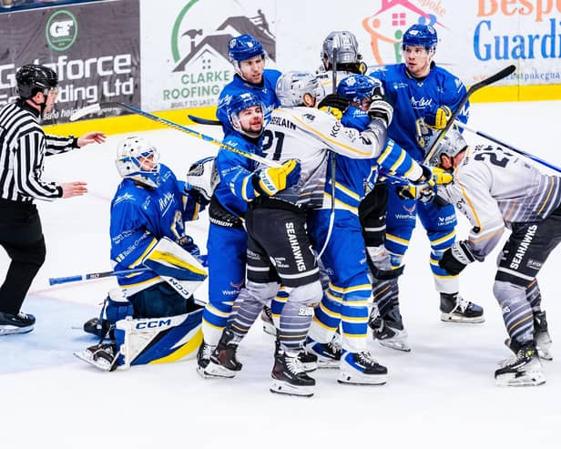 WE'LL MEET AGAIN: Leeds Knights will face Hull Seahawks at Elland Road Ice Arena on the opening night of the 2025-26 NIHL National campaign. Picture: Kev Bland/Knights Media.