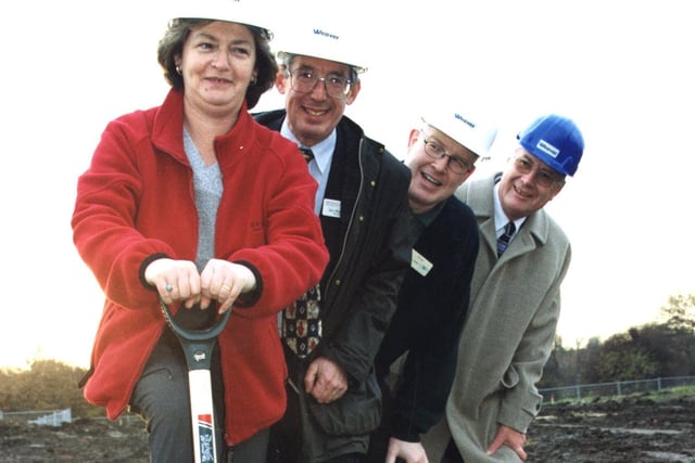 Spades went into the ground at the New Seacroft Community Unit for Older People. Pictured: (L-R) Leeds Community and Mental Health Services Teaching NHS Trust's Anne Griffiths, receptionist, Ian Hughes, chairman and Alan Crump Clinical Services Manager join with B & N Chairman Tony Hird.