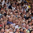 Leeds United fans applaud during the Carabao Cup Second Round match between Leeds United and Barnsley at Elland Road on August 24, 2022 in Leeds, England. (Photo by George Wood/Getty Images)
