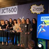 JCT600 Heroes Award winners on stage at The Queen’s Hotel, Leeds event