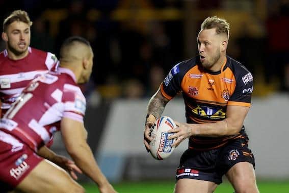 Joe Westerman in action for Tigers against Wigan this month. Picture by John Clifton/SWpix.com.