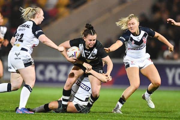 New Zealand's Georgia Hale, who is set to join Leeds next season, in action agianst England. Picture by Will Palmer/SWpix.com.