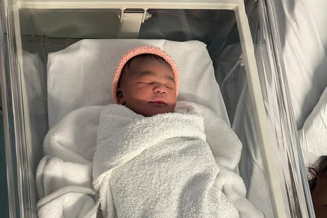 Debby and Chris Minzele's baby daughter was born in traffic on the Armley Gyratory.