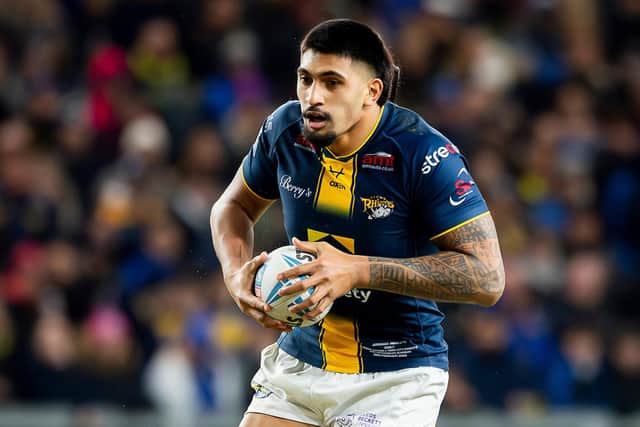 Prop Jeremiah Mata'utia is waiting for a chance to get back in Leeds Rhinos' first team. Picture by Allan McKenzie/SWpix.com.