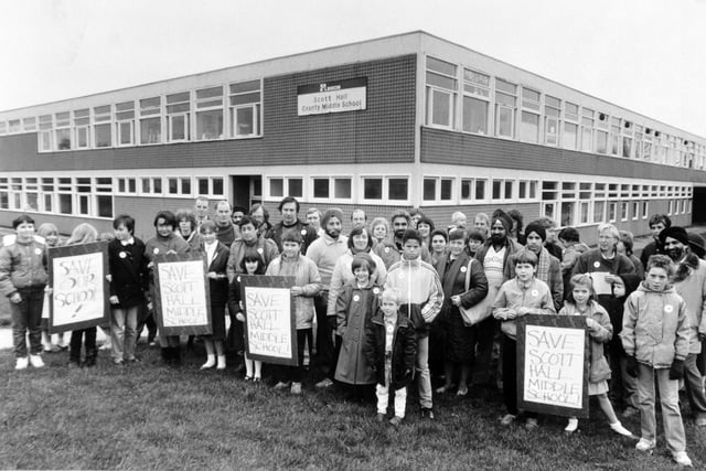 Scott Hall Middle School, on Stainbeck Lane, pictured, was the subject of protest in November, 1986 when it was earmarked as one of 27 schools listed for closure under proposals drawn up by the council. It eventually shut in August, 1992.
