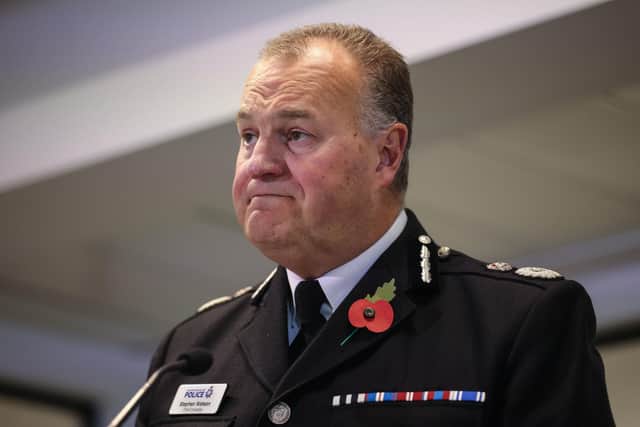 Greater Manchester Police Chief Constable Stephen Watson addresses the press conference. Picture: James Speakman/PA Wire