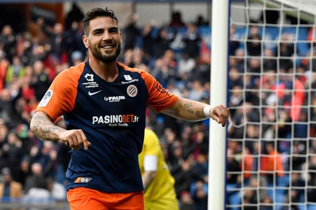 Montpellier striker Andy Delort has reportedly been offered to a number of Premier League clubs - including Leeds United. (Photo by GERARD JULIEN/AFP via Getty Images)
