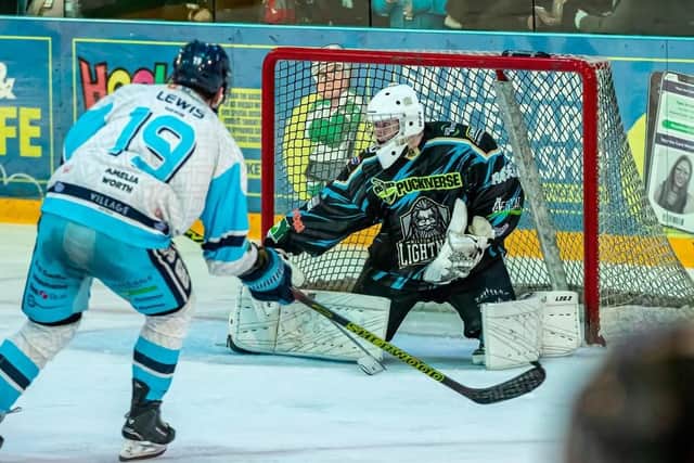 ON THE UP: Ollie Booth, in action for Milton Keynes last season. Picture courtesy of Tony Sargent.