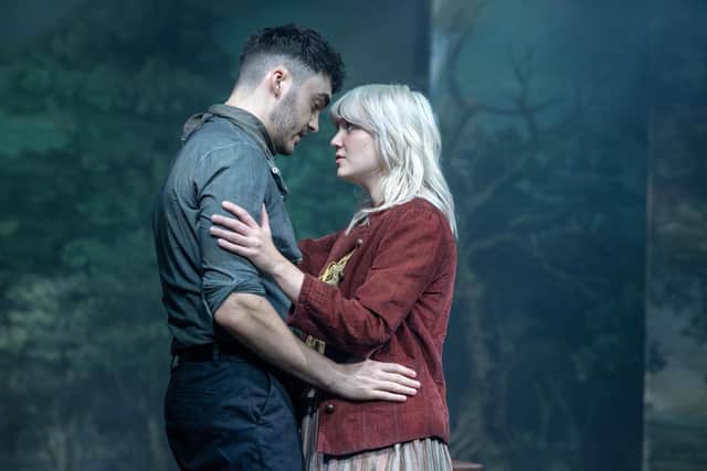 Swift (Emilio Encinoso-Gil) and Molly Matheea Ellerby share a tender moment. Credit Ian Hodgson