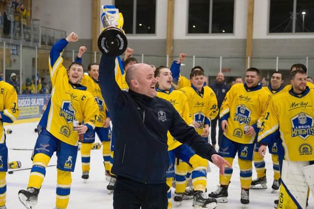THAT WINNING FEELING: Ryan Aldridge believes adding import forward Matt Bissonnette from Sheffield Steeldogs can help Leeds Knights maintain their winning run in NIHL National. Picture: Leeds Knights media.