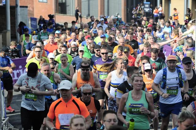 The Rob Burrow Marathon start in Headingley, Leeds. Picture by Steve Riding.