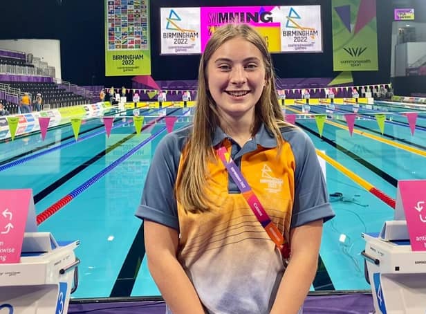 Lily Firm is working as a lifeguard at the Commonwealth Games.