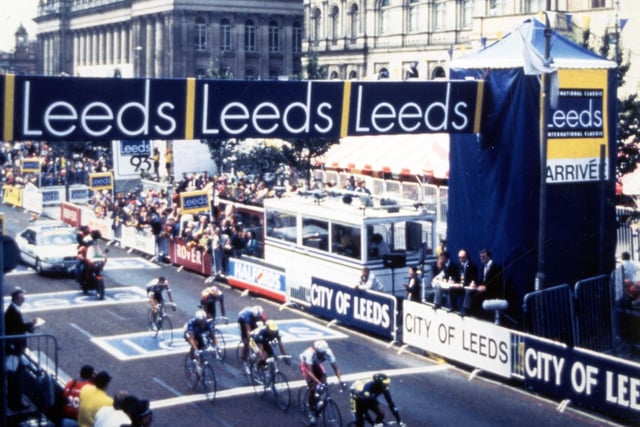 The Leeds International Classic cycle race travelling along The Headrow, with the Town Hall, Municipal Buildings and Art Gallery in the background. The Wincanton Classic was a cycle race taking place in the UK as part of the UCI Road World Cup. It was first held in 1989 in Newcastle, moving to Brighton in 1990 and 1991. The following year it was moved to Leeds, to be known as Leeds International Classic between 1994 and 1996.