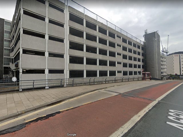 Woodhouse Lane Car Park - £2.20. Address: Woodhouse Ln., Leeds LS7 1HT.