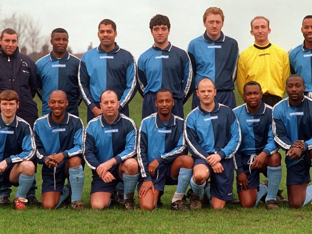 Woodhouse Gunners of the Leeds Sunday League pictured in January 1998. Back row, from left, are Alan Fogal (manager), Kevin Crumbie, Fidel Lewis, Jason Holmes, Brian Asquith, Darren McNulty and Errol Savery. Front row, from left, are John Smith, John Walwyn, Alan Murdock, Ricky Ashby, Steve Megson, Wayne Jackson and Don Lynch.