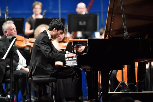 Picture By Simon Wilkinson/SWpix.com. 2018 The Leeds International Piano Competition Finals at Leeds Town Hall - LIPC Eric LU