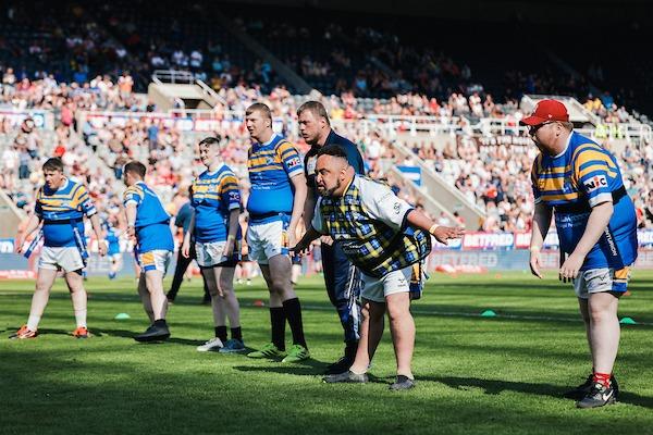 Leeds Rhinos' Learning Disabilities Super League side took part in a festival on the pitch at St James's Park.