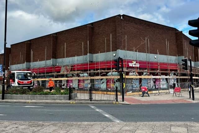 Initial stage of demolition now underway.