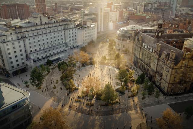 Initial concept designs released in 2021 showing how City Square may look following a future revamp - but the statues are not visible